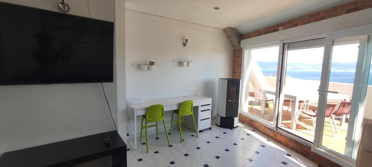 Atico Con Amplia Terraza Y Espectaculares Vistas Apartman Sanxenxo Kültér fotó
